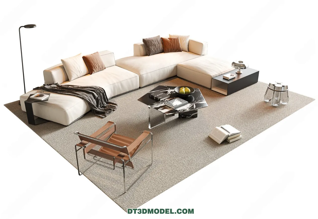 Sofa 3D Blocks – 3D Model of Modern Sofa – 032 – VRAY