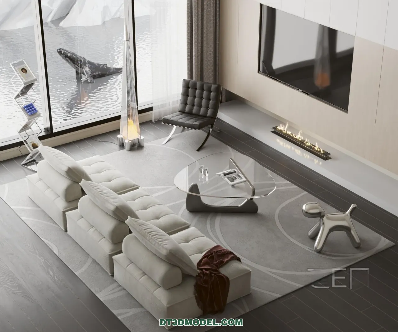 Sofa 3D Blocks – 3D Model of Modern Sofa – 035 – VRAY