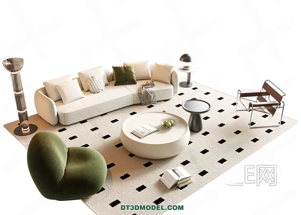 Sofa 3D Blocks – 3D Model of Modern Sofa – 038 – VRAY