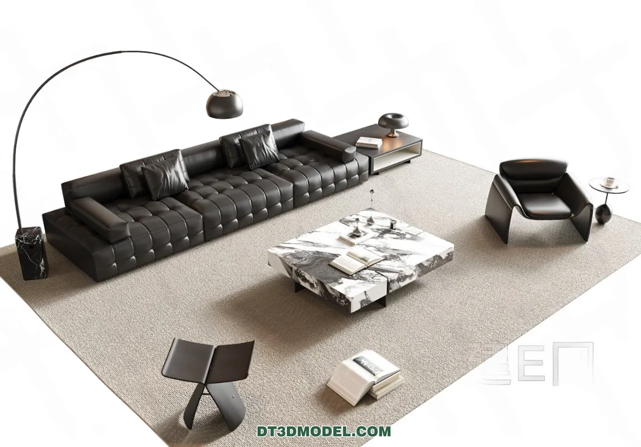 Sofa 3D Blocks – 3D Model of Modern Sofa – 039 – VRAY