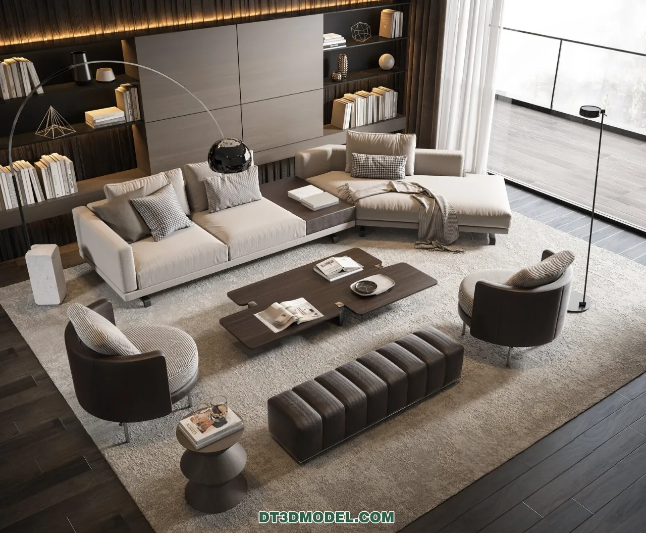 Sofa 3D Blocks – 3D Model of Modern Sofa – 040 – VRAY