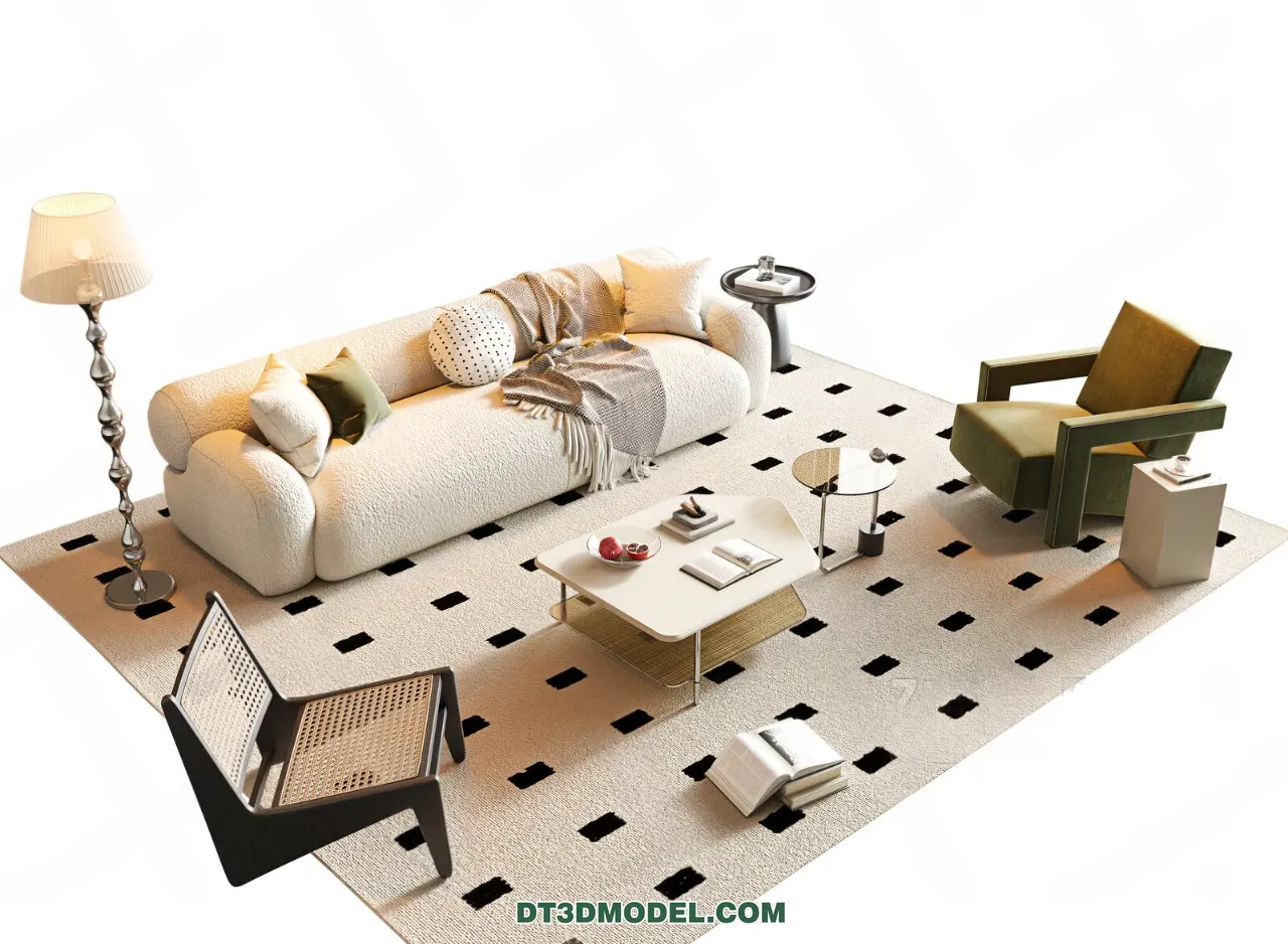 Sofa 3D Blocks – 3D Model of Modern Sofa – 041 – VRAY