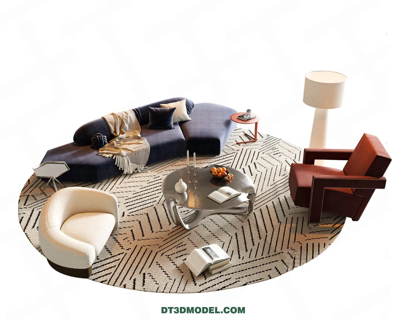 Sofa 3D Blocks – 3D Model of Modern Sofa – 042 – VRAY