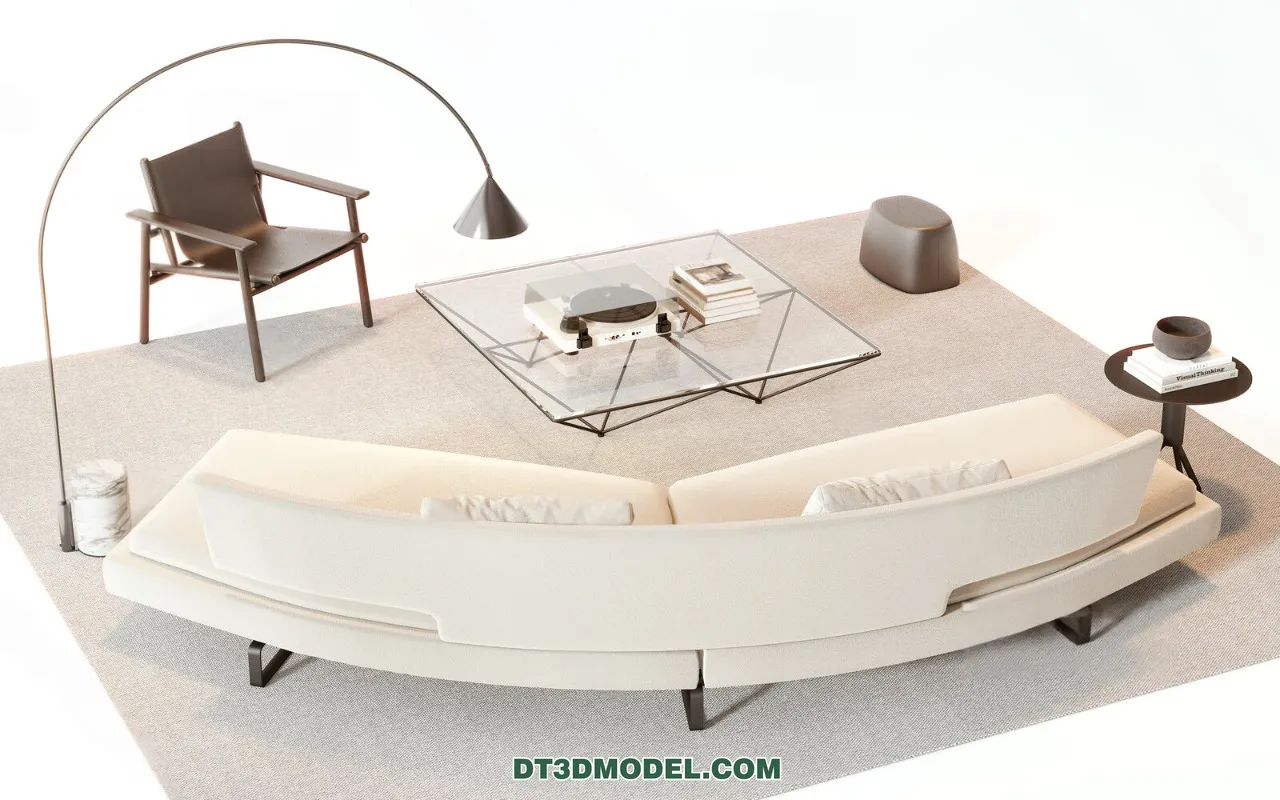 Sofa 3D Blocks – 3D Model of Modern Sofa – 046 – VRAY