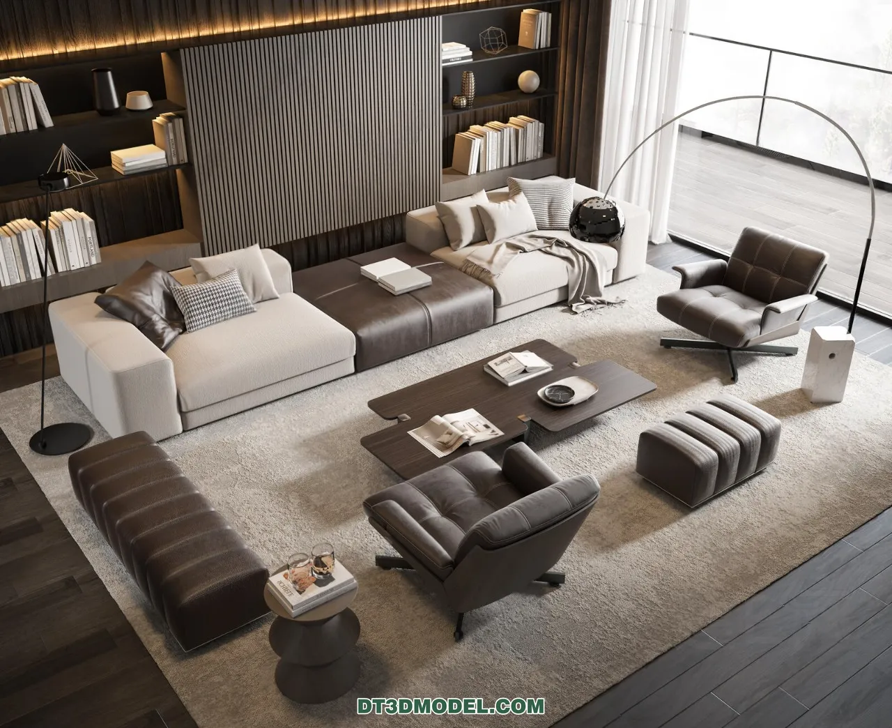 Sofa 3D Blocks – 3D Model of Modern Sofa – 047 – VRAY