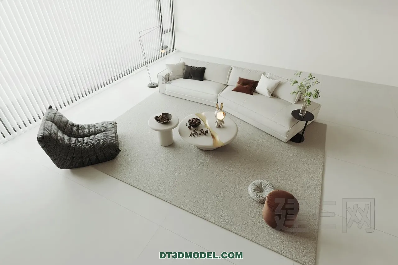 Sofa 3D Blocks – 3D Model of Modern Sofa – 050 – VRAY