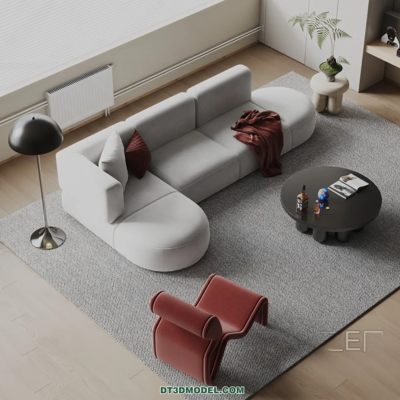 Sofa 3D Blocks – 3D Model of Modern Sofa – 051 – VRAY