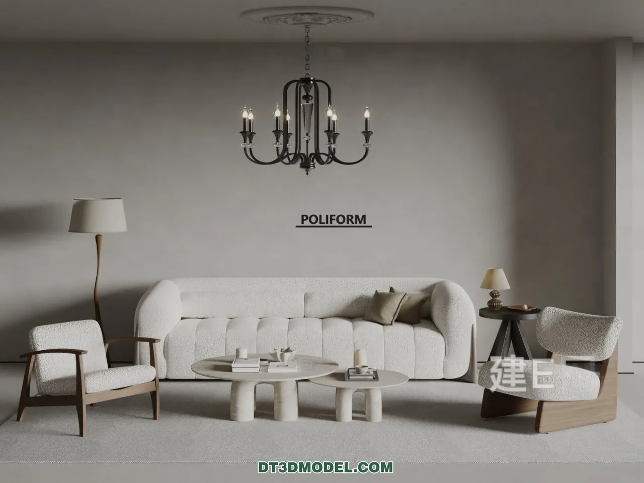 Sofa 3D Blocks – 3D Model of Modern Sofa – 053 – VRAY