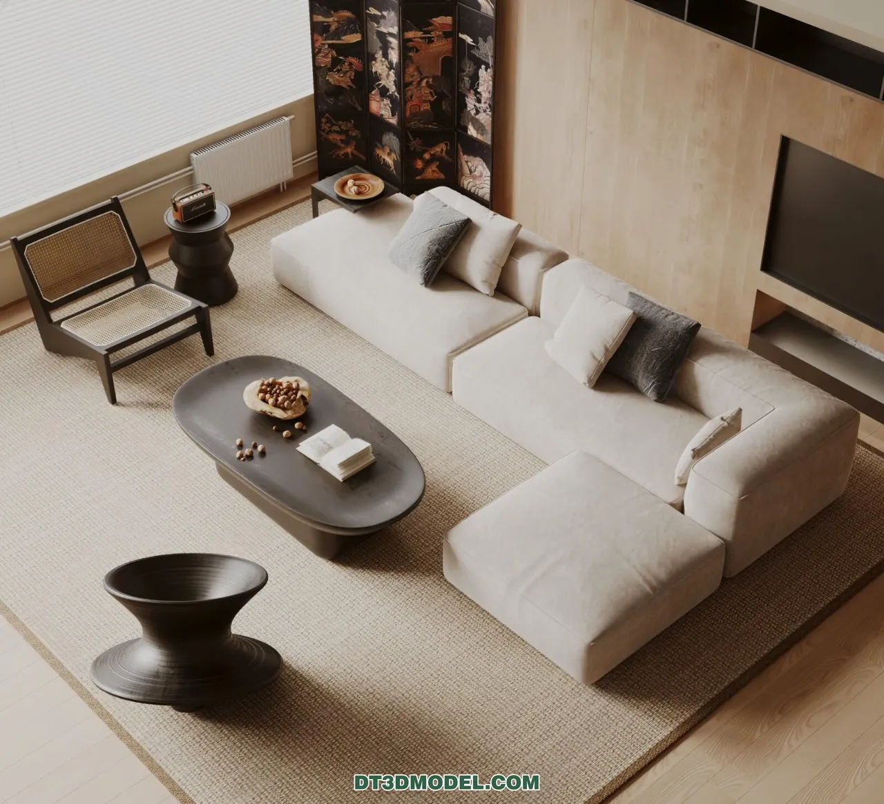 Sofa 3D Blocks – 3D Model of Modern Sofa – 055 – VRAY