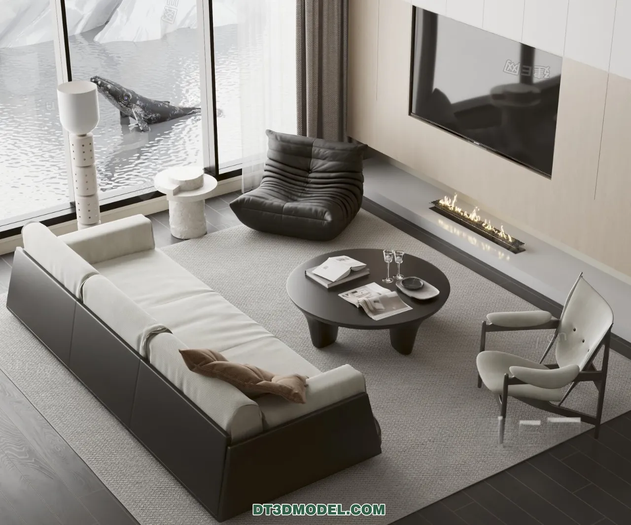 Sofa 3D Blocks – 3D Model of Modern Sofa – 058 – VRAY