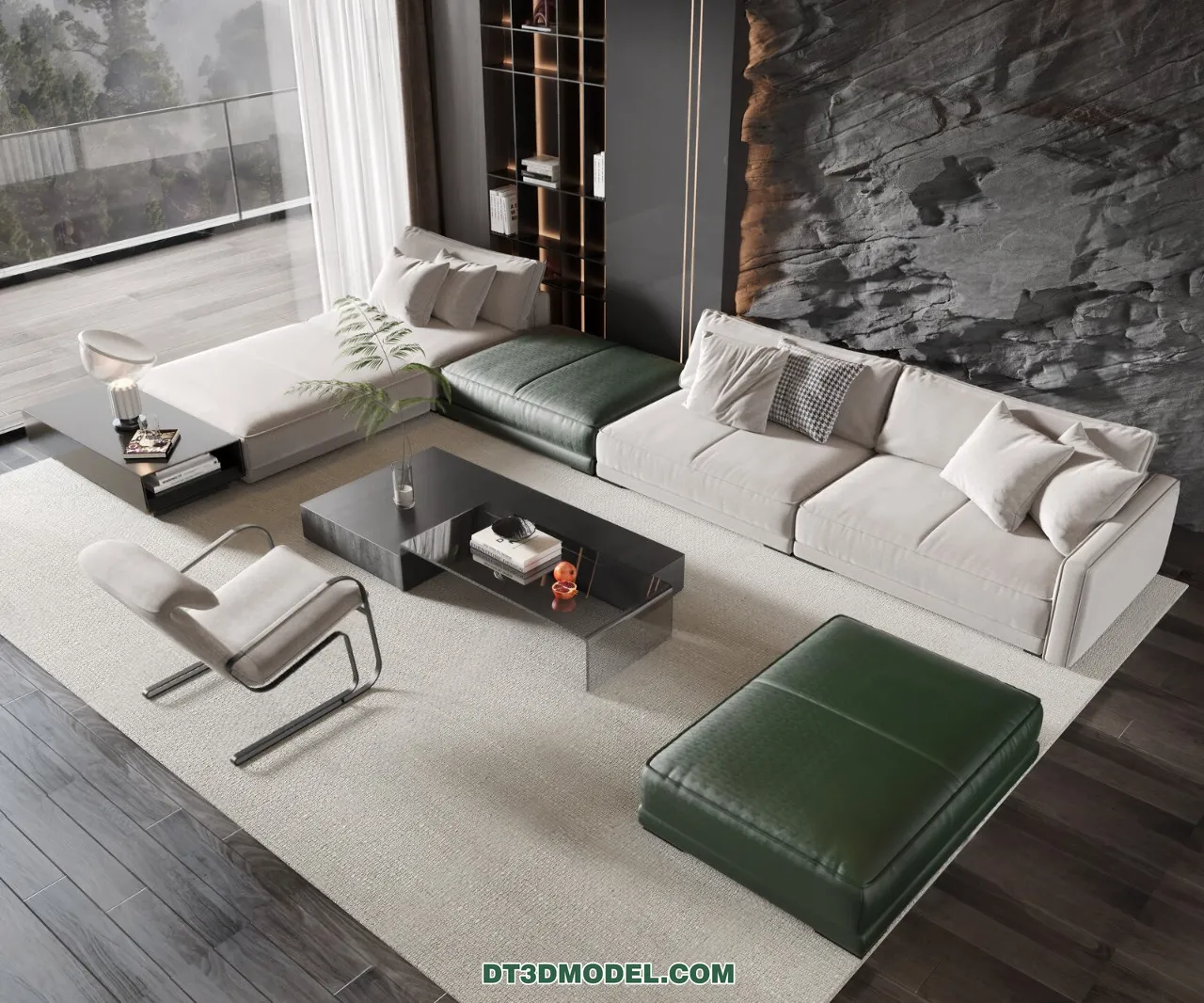 Sofa 3D Blocks – 3D Model of Modern Sofa – 059 – VRAY
