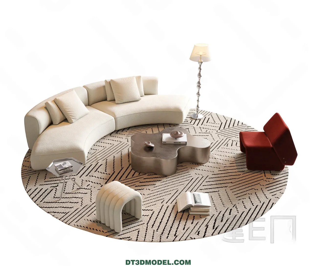 Sofa 3D Blocks – 3D Model of Modern Sofa – 060 – VRAY