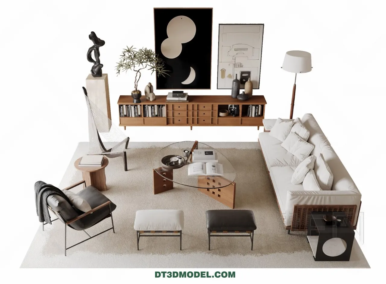 Sofa 3D Blocks – 3D Model of Modern Sofa – 062 – VRAY