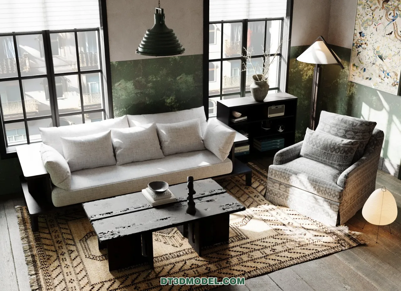 Sofa 3D Blocks – 3D Model of Modern Sofa – 063 – VRAY