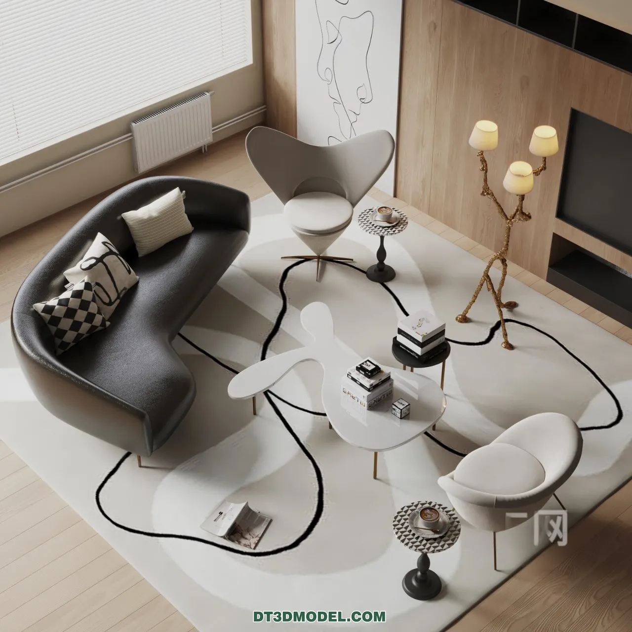 Sofa 3D Blocks – 3D Model of Modern Sofa – 065 – VRAY