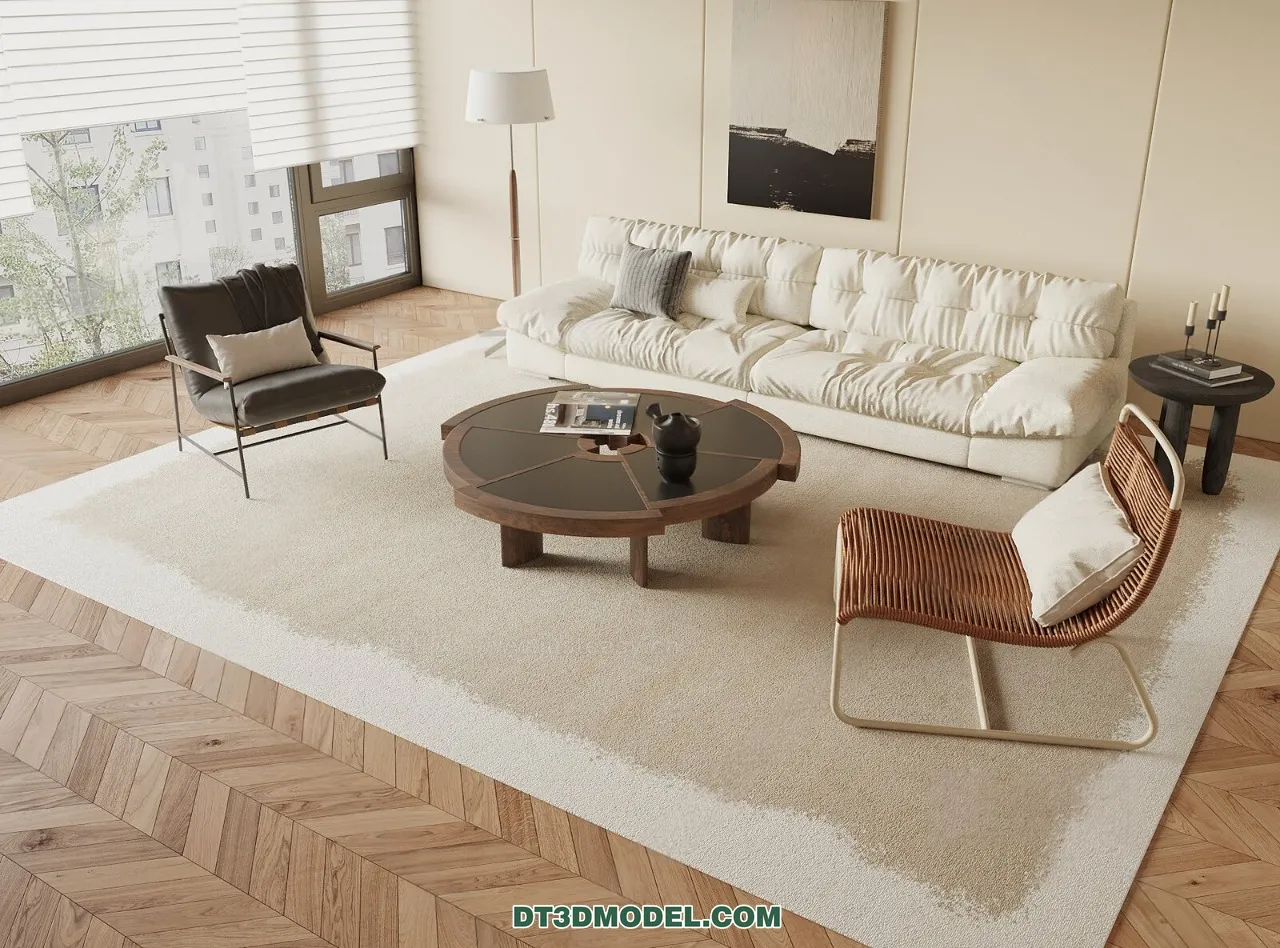 Sofa 3D Blocks – 3D Model of Modern Sofa – 066 – VRAY