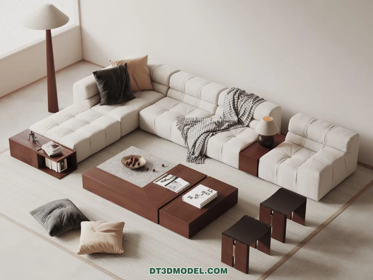 Sofa 3D Blocks – 3D Model of Modern Sofa – 067 – VRAY