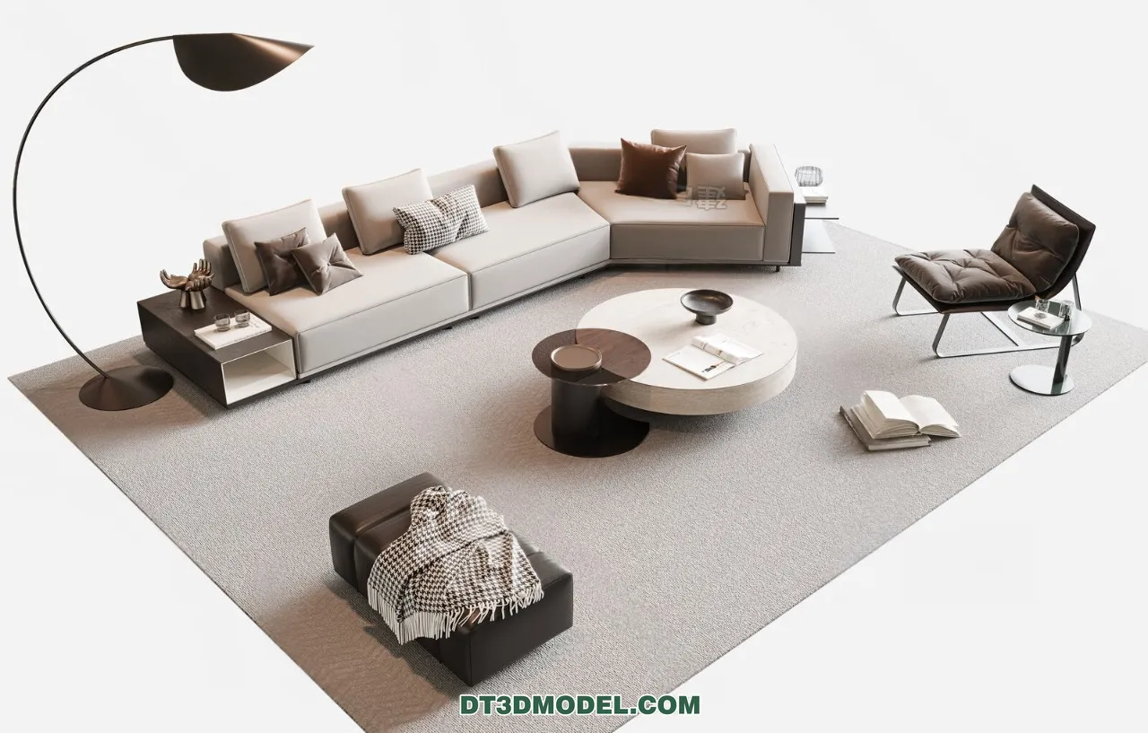 Sofa 3D Blocks – 3D Model of Modern Sofa – 069 – VRAY