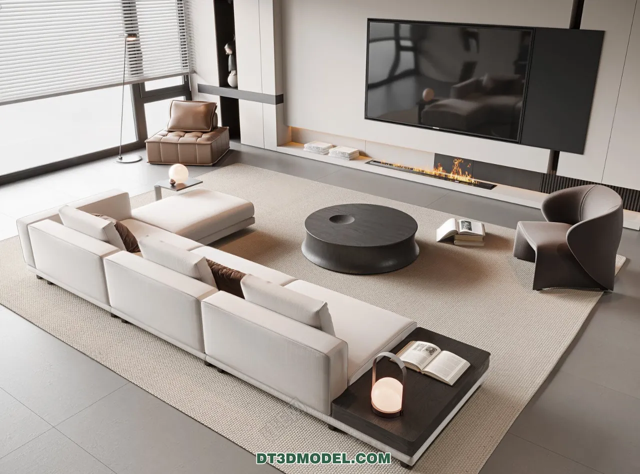 Sofa 3D Blocks – 3D Model of Modern Sofa – 071 – VRAY