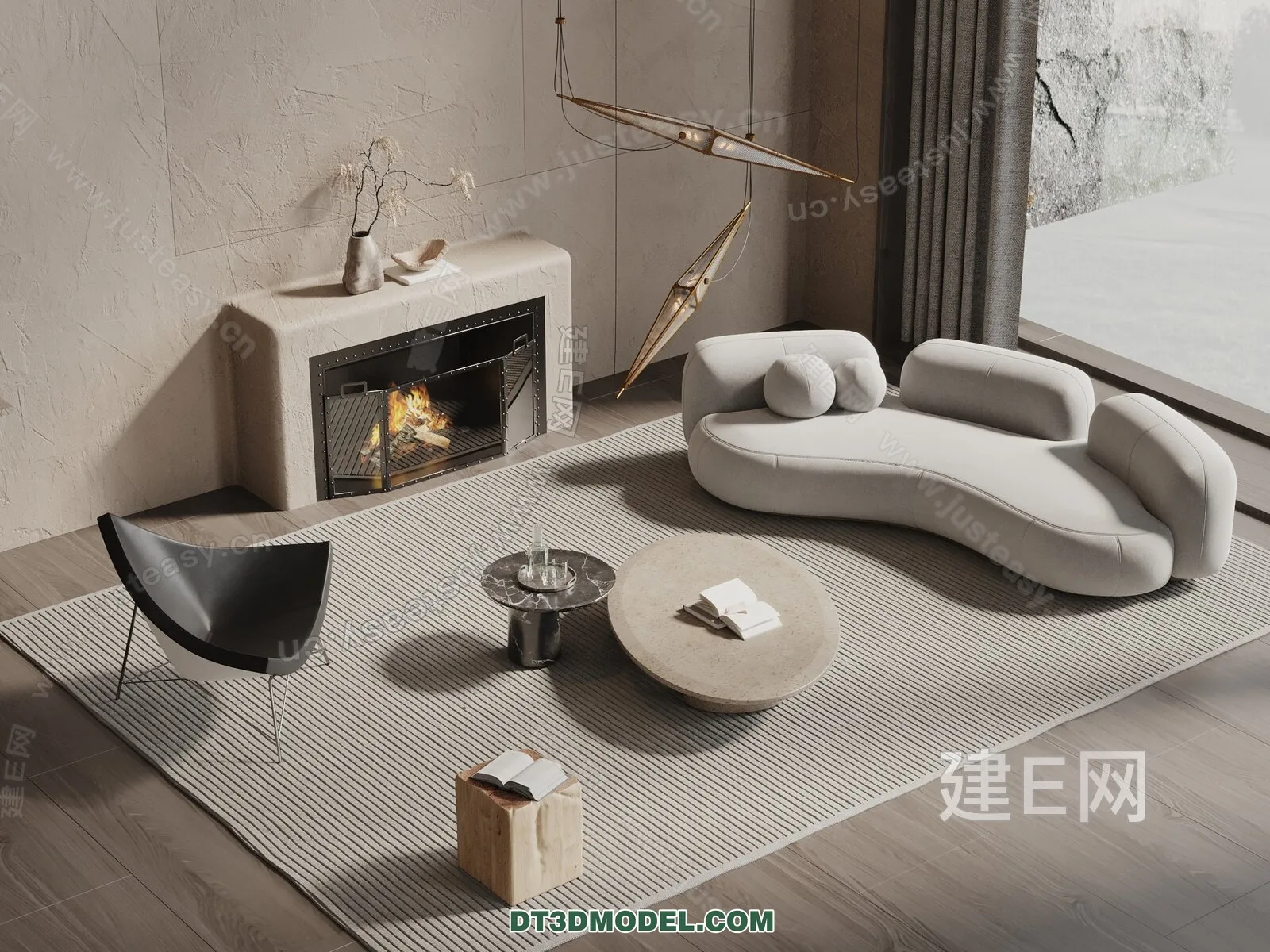 Sofa 3D Blocks – 3D Model of Modern Sofa – 072 – VRAY