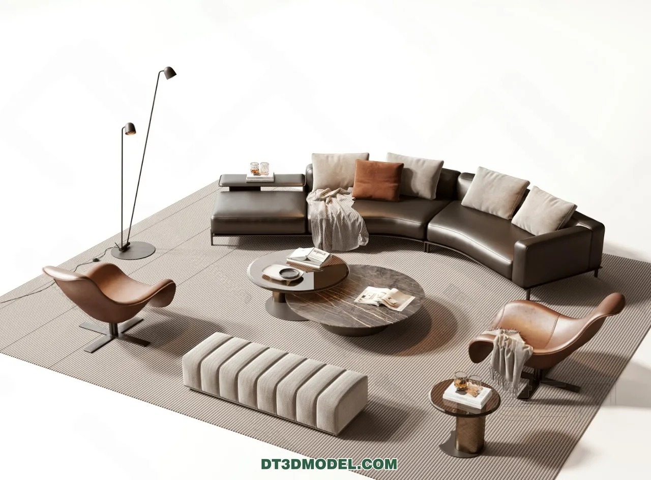 Sofa 3D Blocks – 3D Model of Modern Sofa – 075 – VRAY