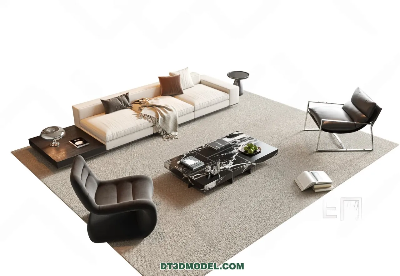 Sofa 3D Blocks – 3D Model of Modern Sofa – 078 – VRAY