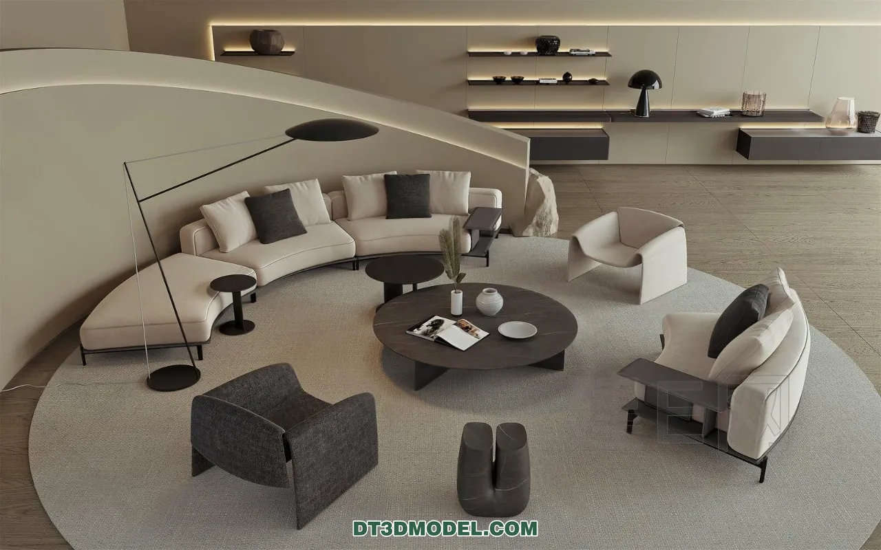 Sofa 3D Blocks – 3D Model of Modern Sofa – 081 – VRAY