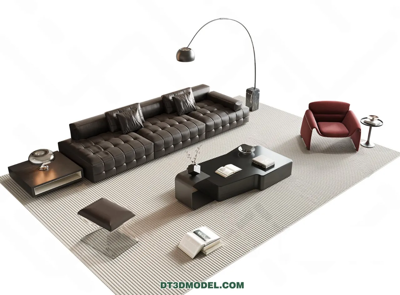 Sofa 3D Blocks – 3D Model of Modern Sofa – 084 – VRAY