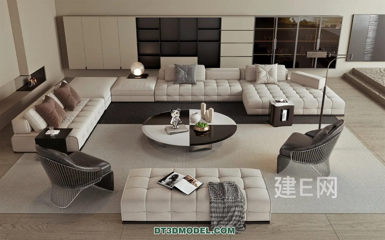 Sofa 3D Blocks – 3D Model of Modern Sofa – 089 – VRAY