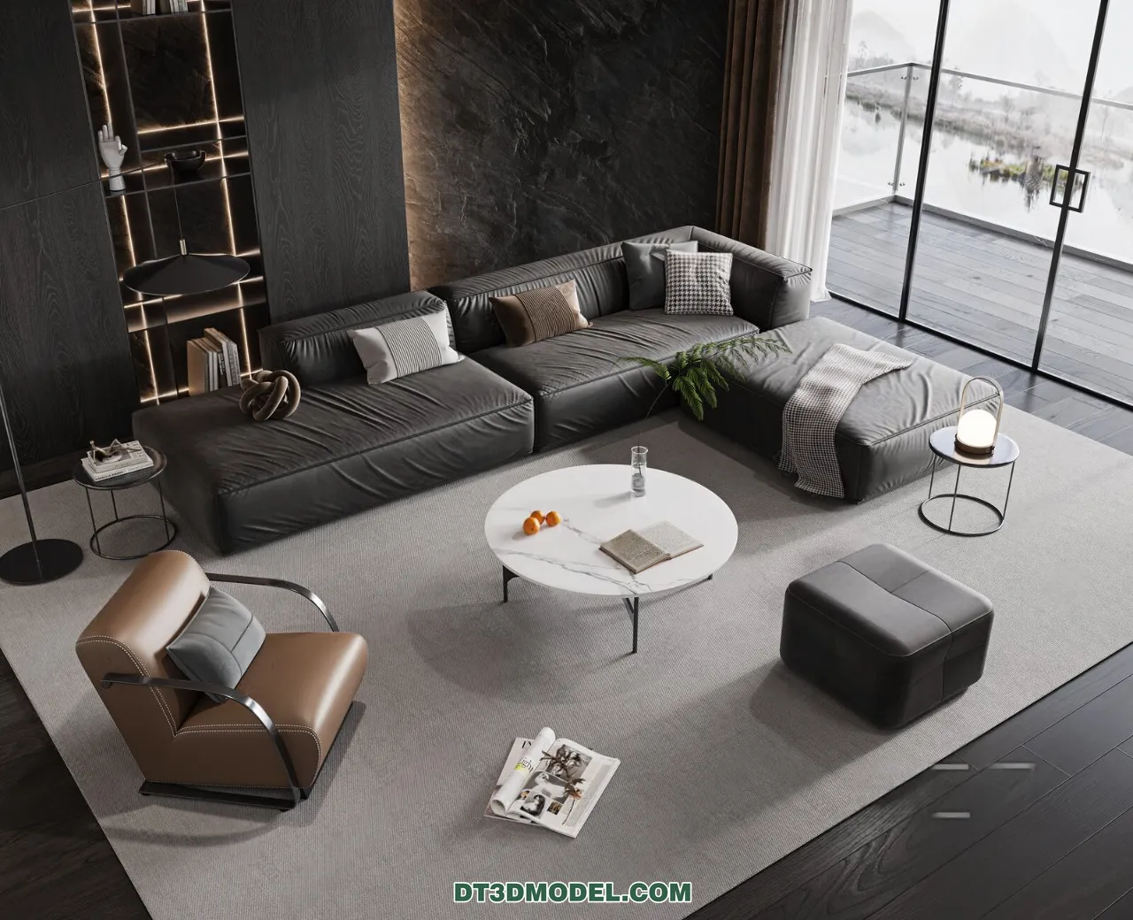 Sofa 3D Blocks – 3D Model of Modern Sofa – 090 – VRAY