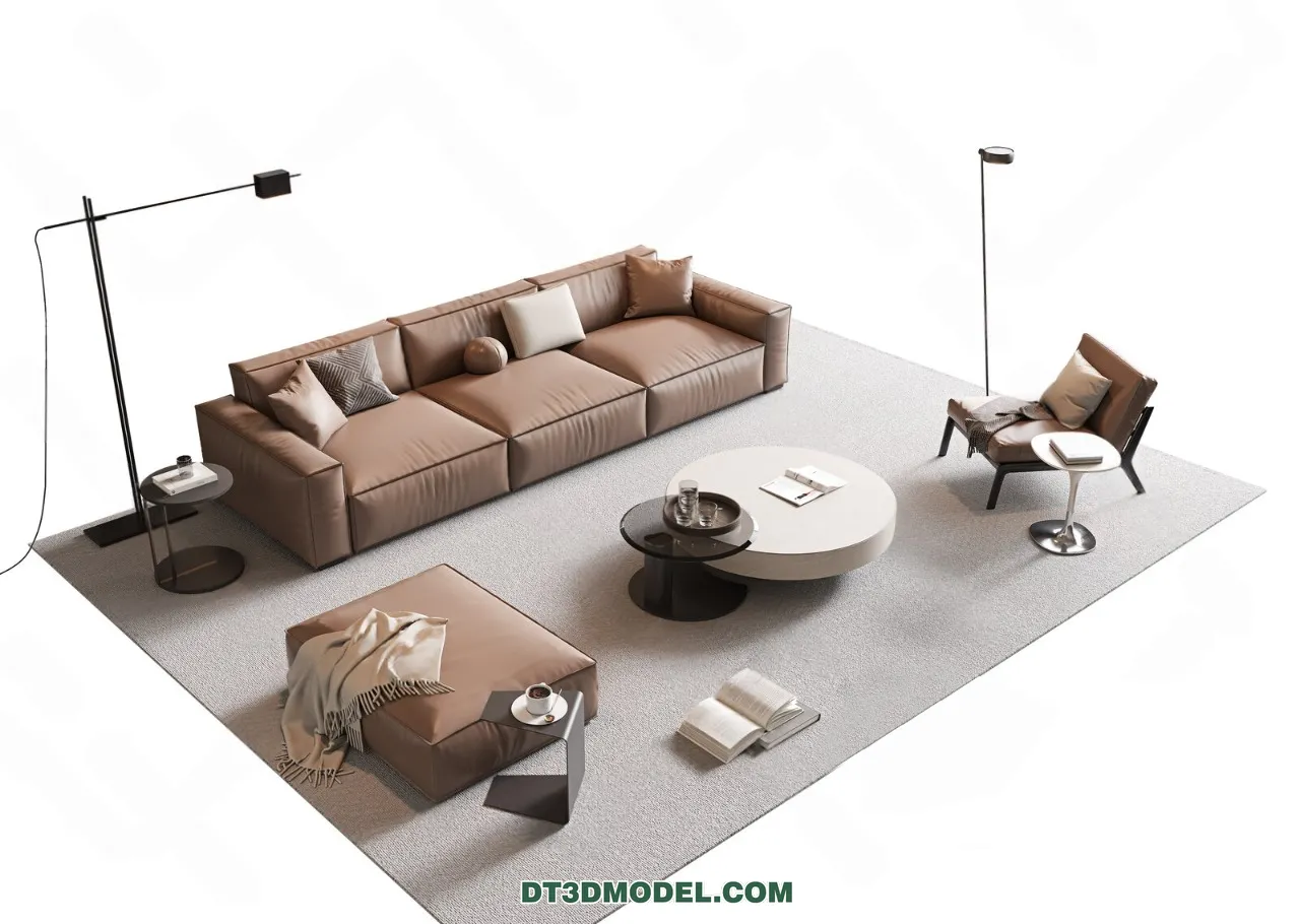 Sofa 3D Blocks – 3D Model of Modern Sofa – 092 – VRAY