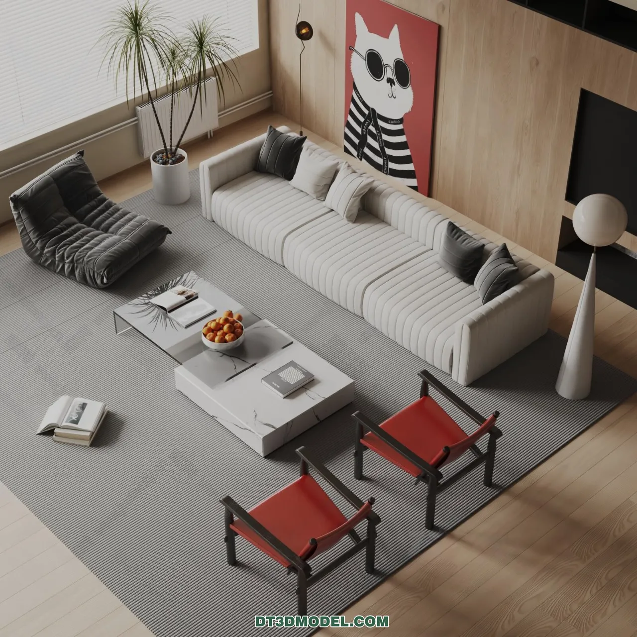 Sofa 3D Blocks – 3D Model of Modern Sofa – 094 – VRAY