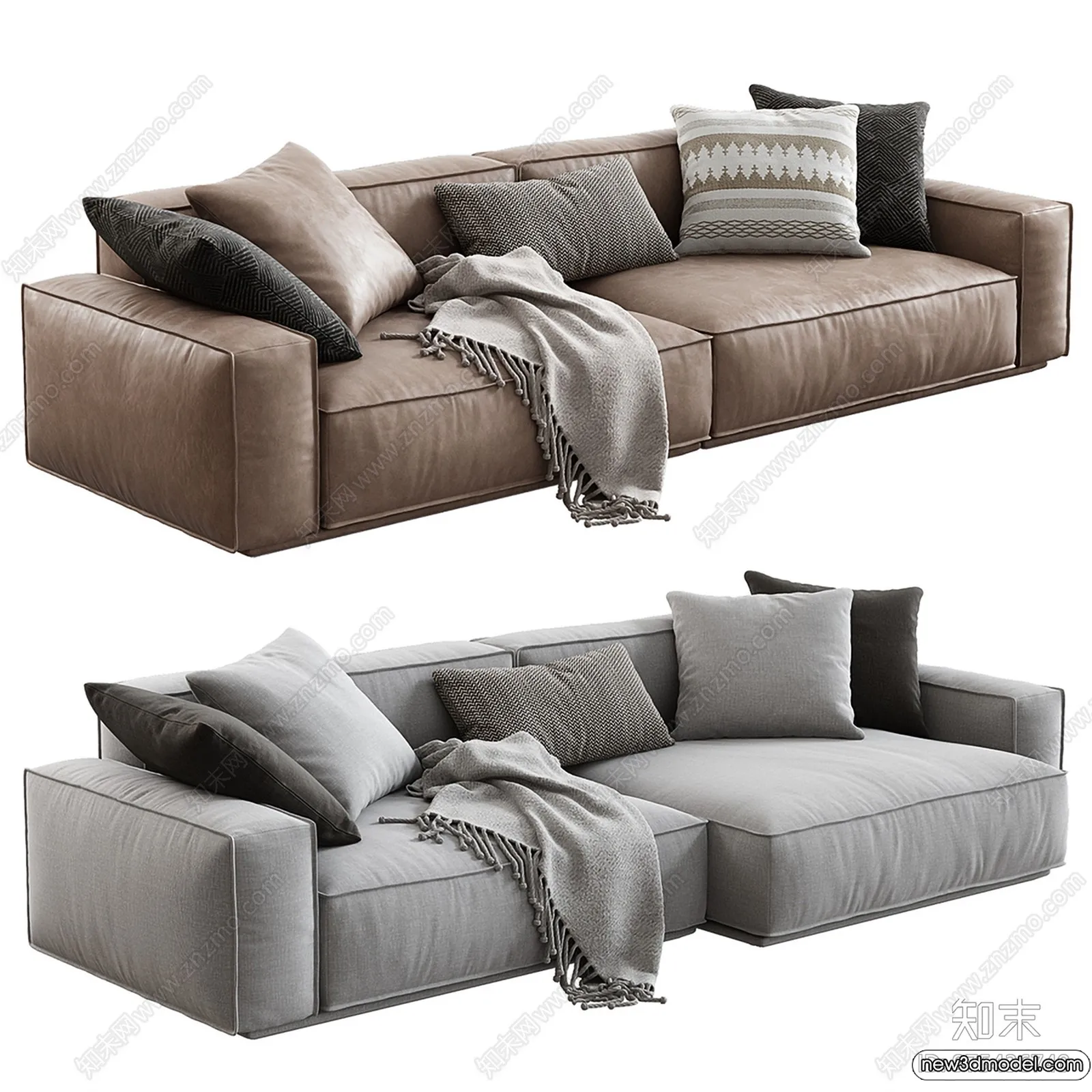 Sofa 3D Models – 3D Furniture for Living Room – 3D Interior – 123