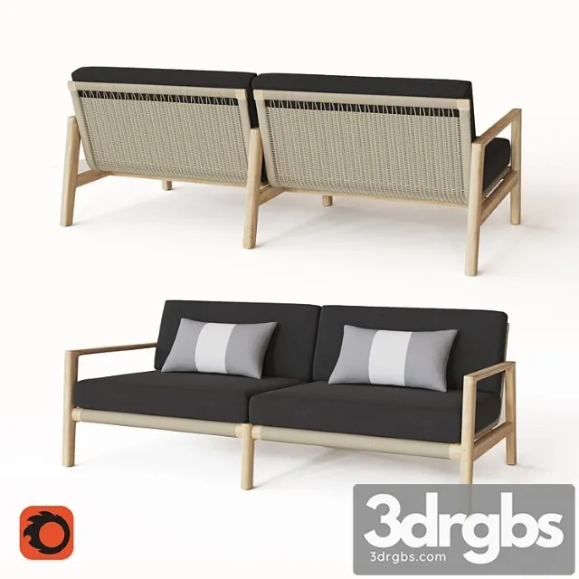 Sofa 72 mesa teak sofa 3D Model Download