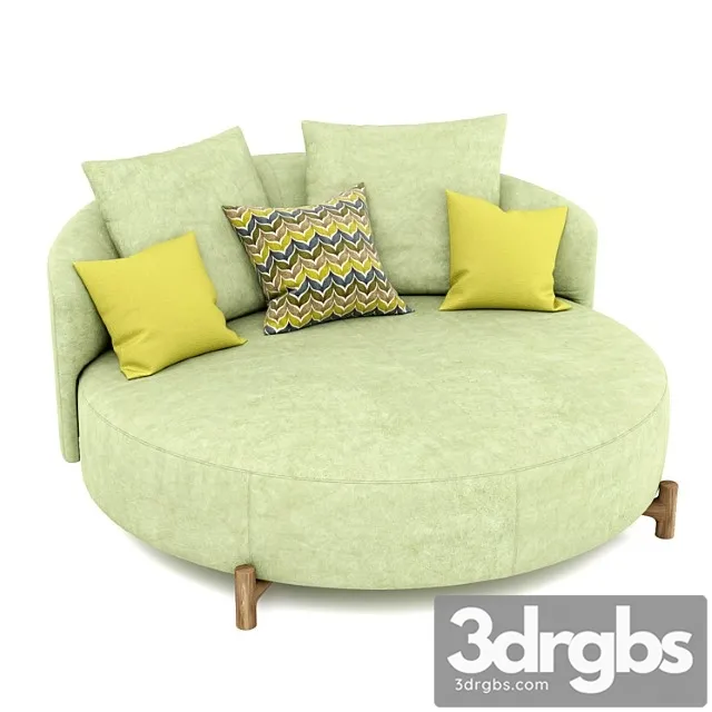 Sofa amalia by natuzzi 2 3D Model Download