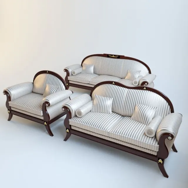 Sofa and armchair 3D Model