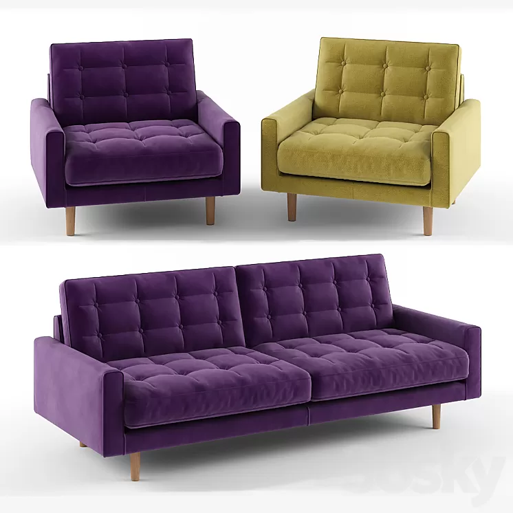 Sofa and armchair Fenner from Habitat 3D Model Sofa and armchair Fenner from Habitat 3D Model