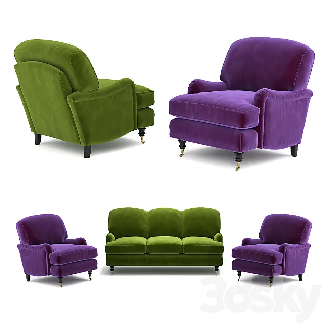 Sofa and armchair Lady May 3DModel Sofa and armchair Lady May 3DModel
