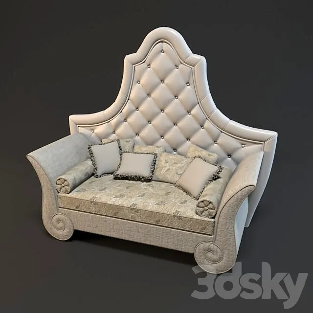 Sofa and backrest Pigoli 3D Model