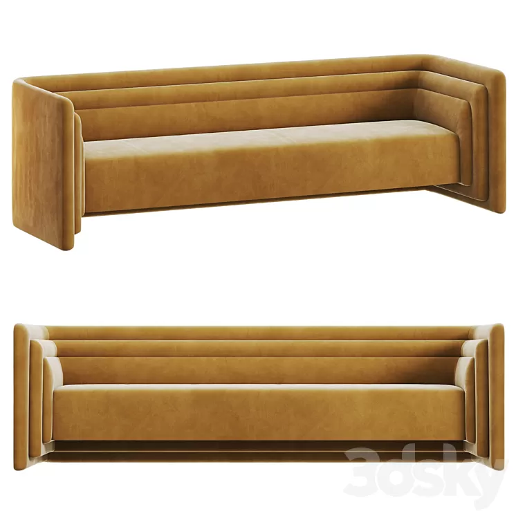 Sofa and bench Saint-Germain by Fabrice Juan 3D Model Free Download