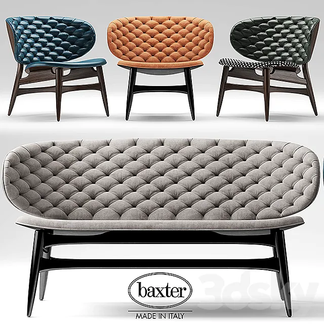 Sofa and chair baxter DALMA 3DModel Sofa and chair baxter DALMA 3DModel