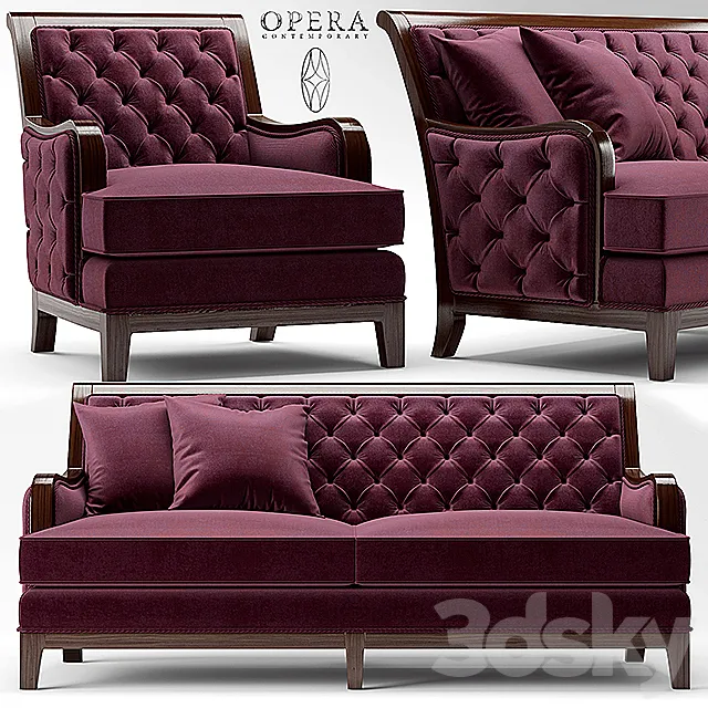 Sofa and chair Opera SEBASTIAN CLASSIC 3DModel Sofa and chair Opera SEBASTIAN CLASSIC 3DModel