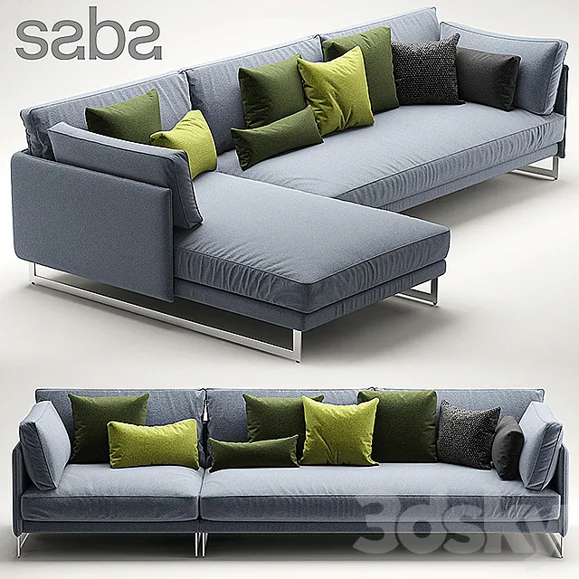 Sofa and chair Saba Italia LIVINGSTON Sofa 3DModel Sofa and chair Saba Italia LIVINGSTON Sofa 3DModel