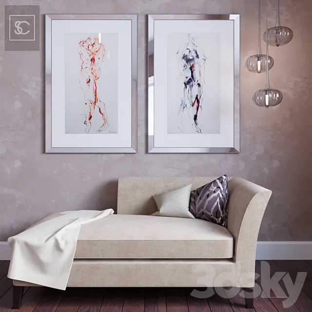 Sofa and Chair Set 3DModel