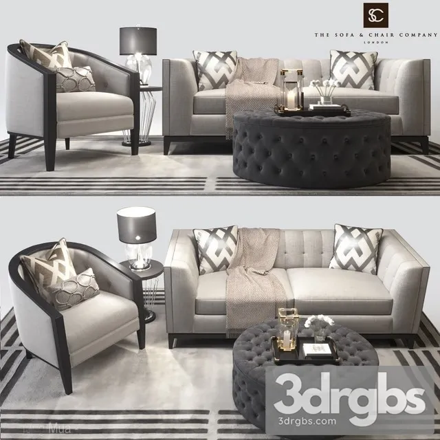 Sofa And Company Living Set 01 3D Model Download