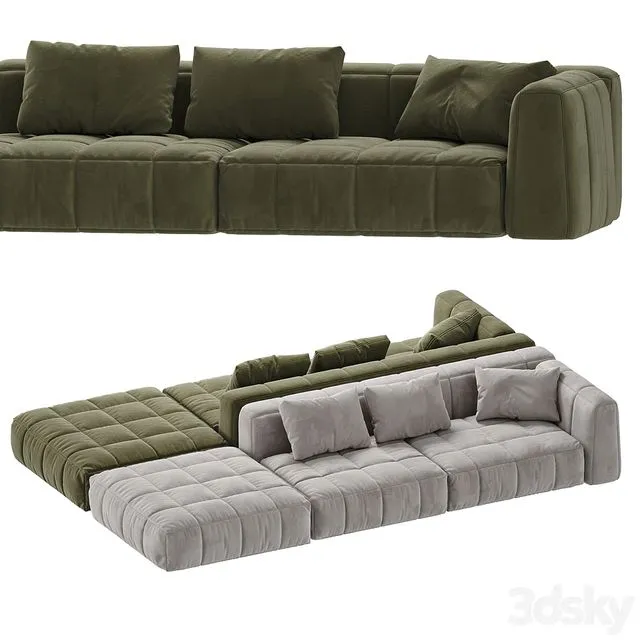 Sofa and pillow1 3D Model Sofa and pillow1 3D Model