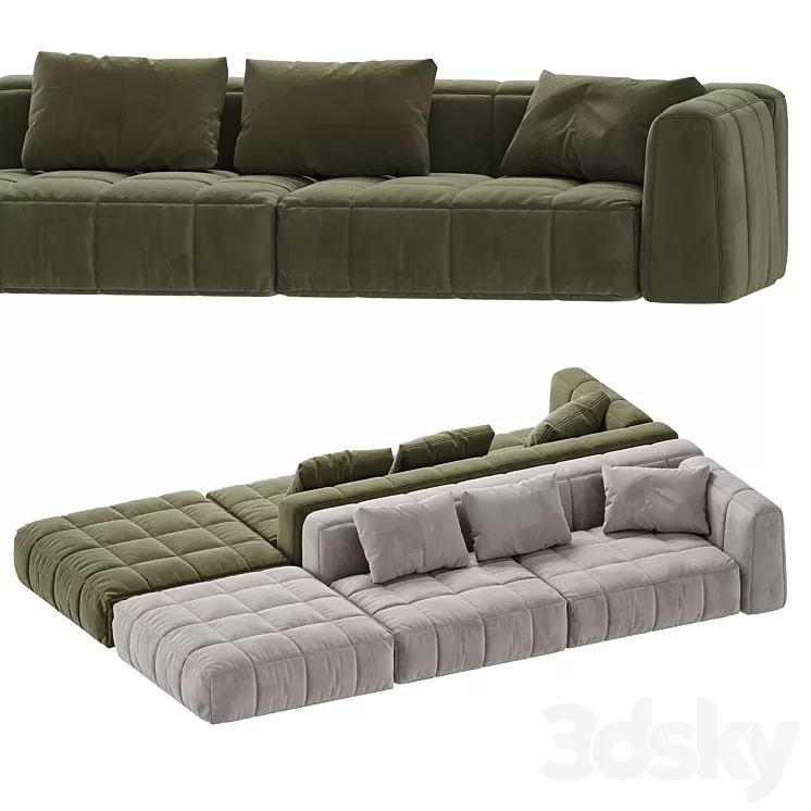 Sofa and pillow1 3D Model Sofa and pillow1 3D Model