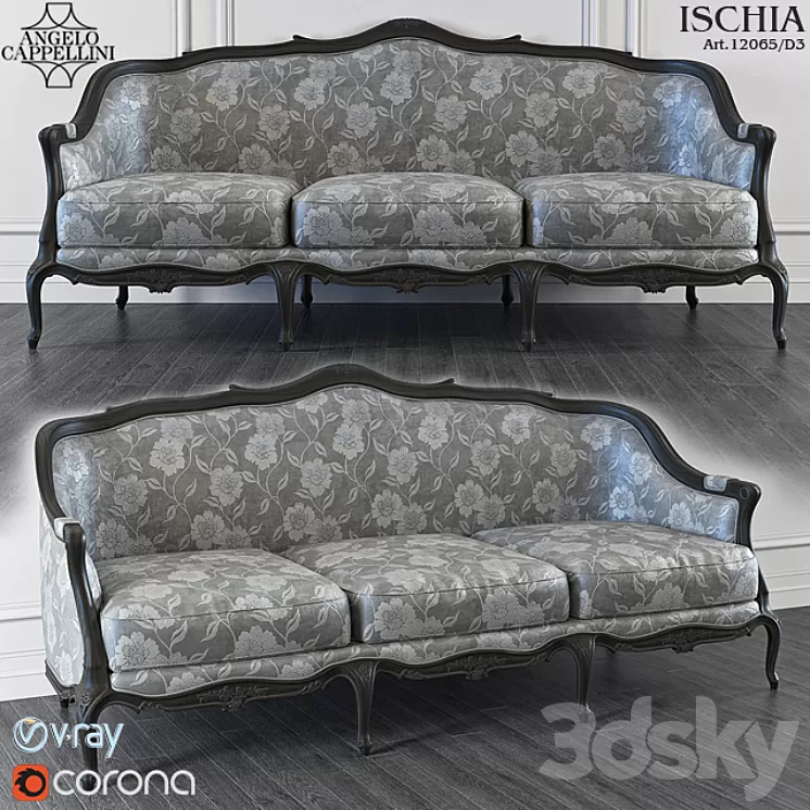 Sofa Angelo Cappellini ISCHIA 3D Model