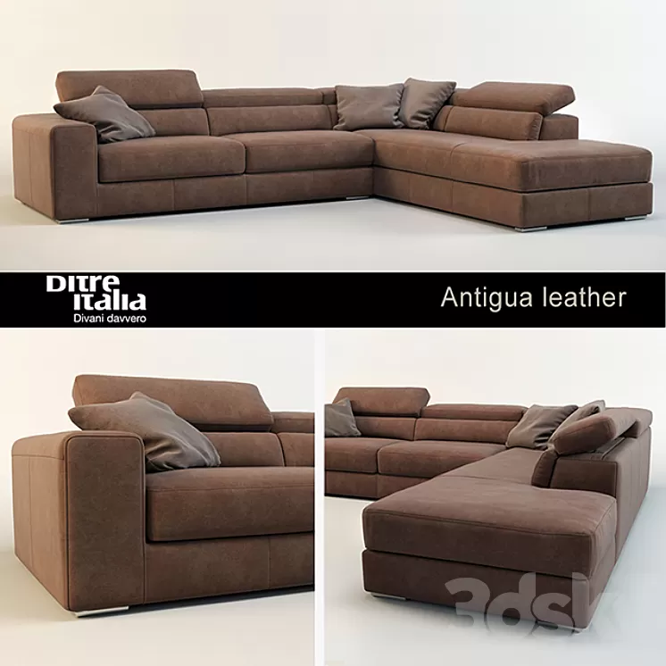 Sofa Antigua leather \/ Ditre Italia 3D Model