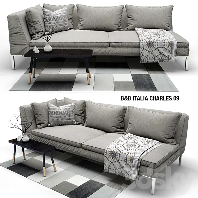 Sofa B & B ITALIA CHARLES 3DModel Sofa B & B ITALIA CHARLES 3DModel
